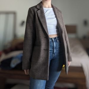 Abercrombie & Fitch Plaid Blazer Coat